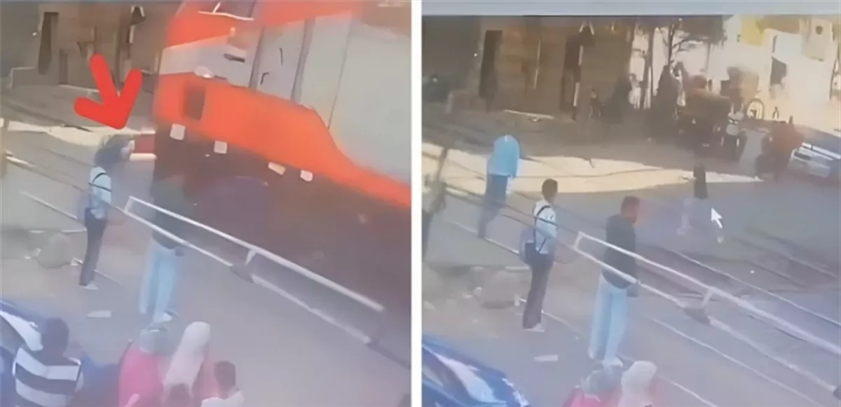 انقاذ شاب من تحت عجلات القطار